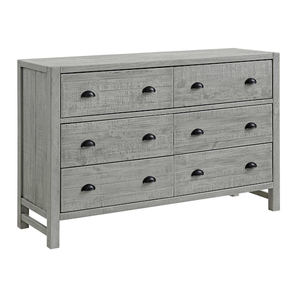 Alaterre Furniture Arden 6-Drawer Double Dresser, Driftwood Gray ANAN0432 - main